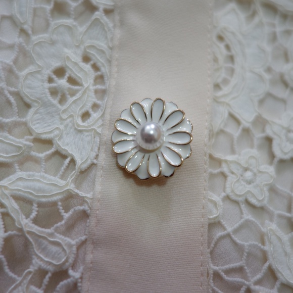 Self Portrait Cream Rose Lace Mini Dress - Picture 9 of 12